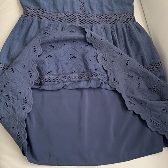 Abercrombie & Fitch Sleeveless Crochet Lace Viscose Mini Dress Size M - Picture 9 of 12